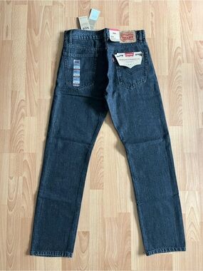 Levi's Men's Straight Jeans - Dark Black Denim